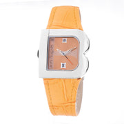 Laura Biagiotti Orange Leather Dress Watch