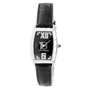 Laura Biagiotti Black Leather Dress Watch