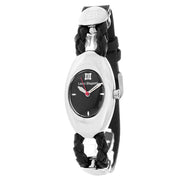 Laura Biagiotti Black Leather Dress Watch