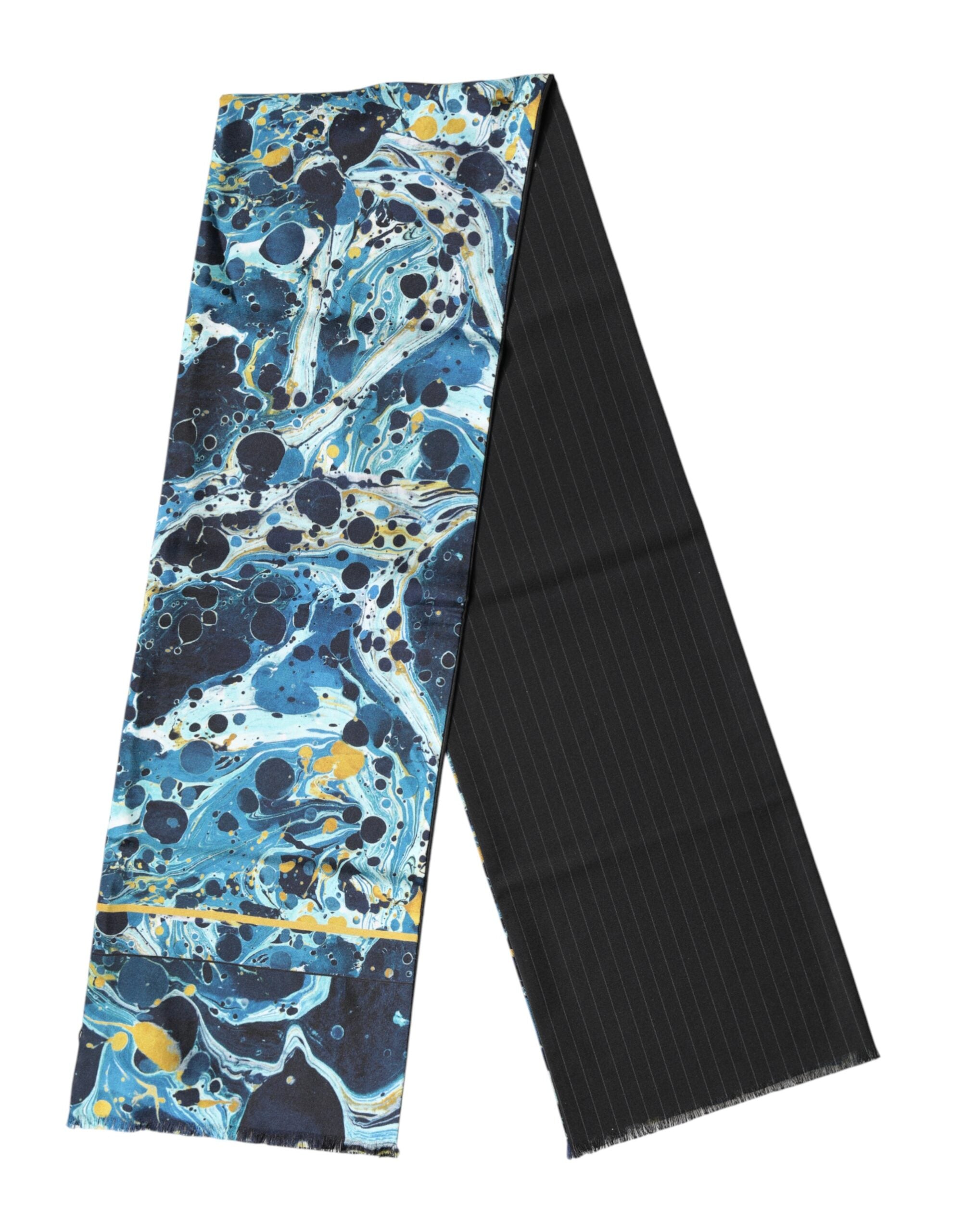 Dolce & Gabbana Multicolor Marble Neck Wrap Foulard Scarf for Men