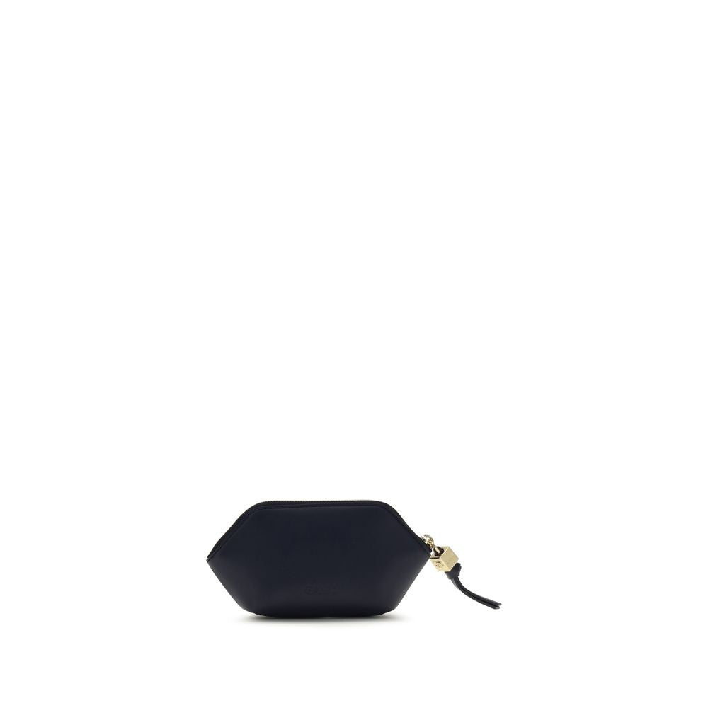 Ganni Black Recycled Leather Wallet