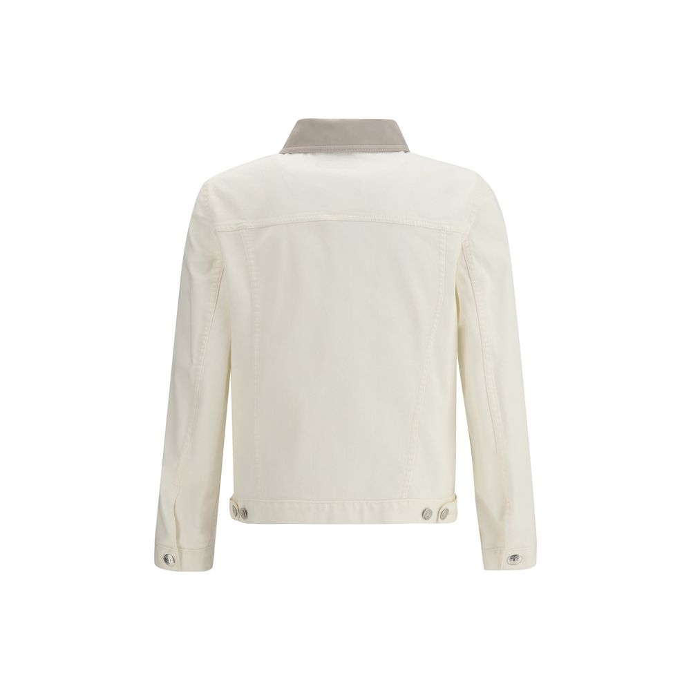 Brunello Cucinelli White Cotton Denim Jacket Secondary image
