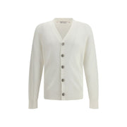 Brunello Cucinelli White Cotton Cardigan