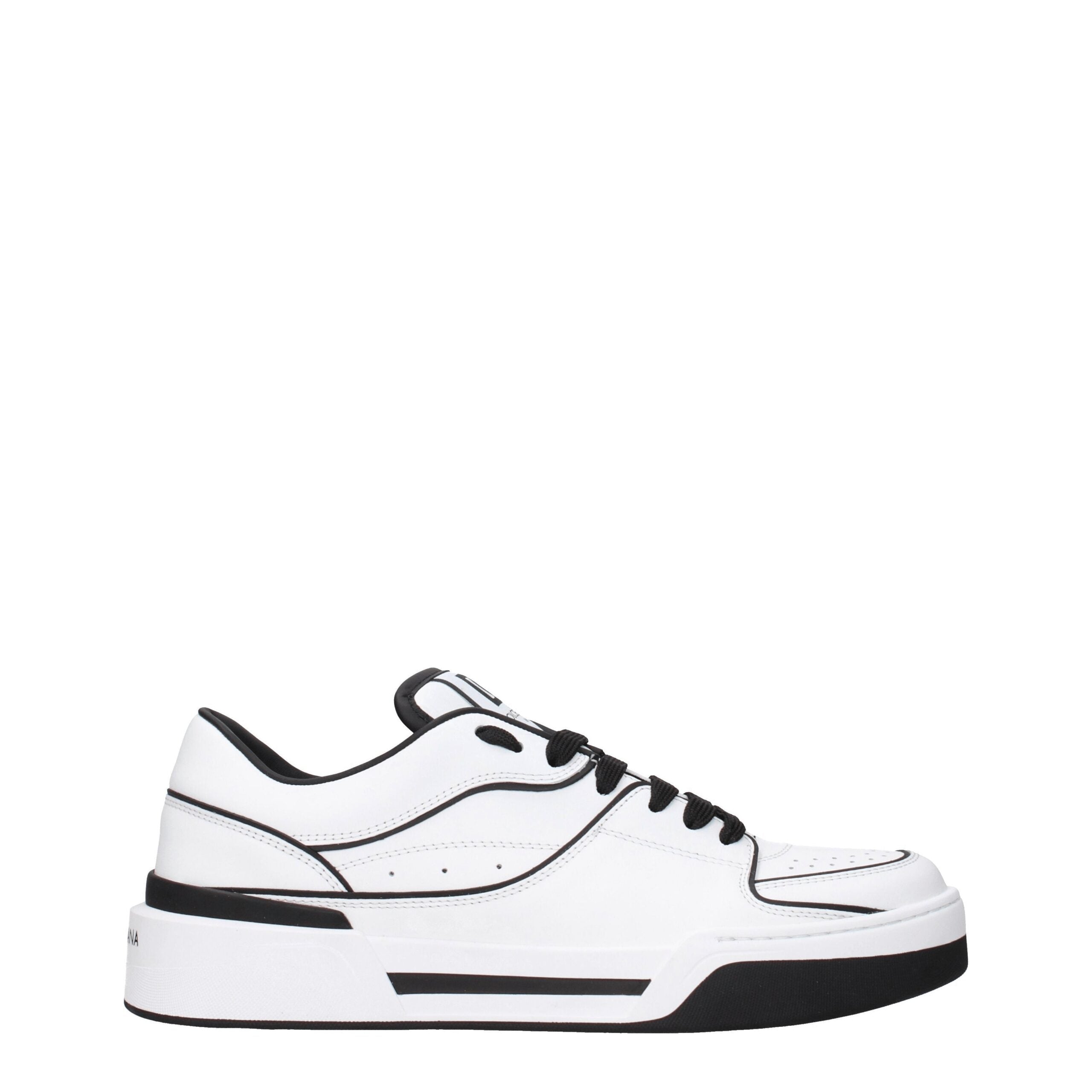 Dolce & Gabbana White Leather Sneakers