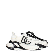 Dolce & Gabbana White Fabric Athletic Sneakers