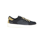 Gas Blue Polyurethane Men Sneaker