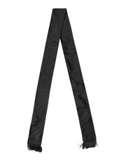 Dolce & Gabbana Black Silk Fringes Neck Wrap Foulard Scarf for Men