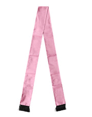Dolce & Gabbana Pink Silk Fringes Neck Wrap Foulard Scarf