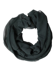 Dolce & Gabbana Dark Green Silk Neck Wrap Foulard Scarf for Women