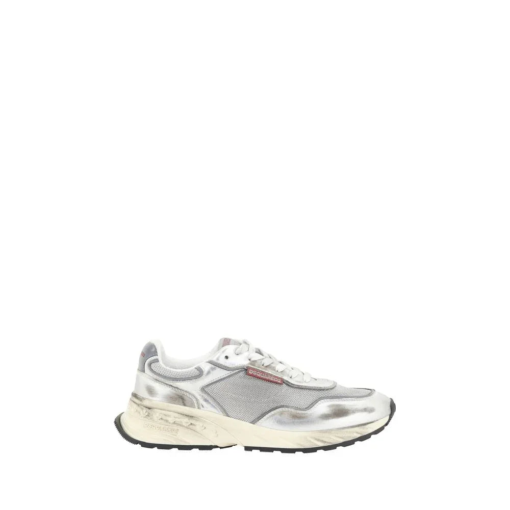 Dsquared² White Calf Leather Bos Taurus Sneakers - Zachava Main image