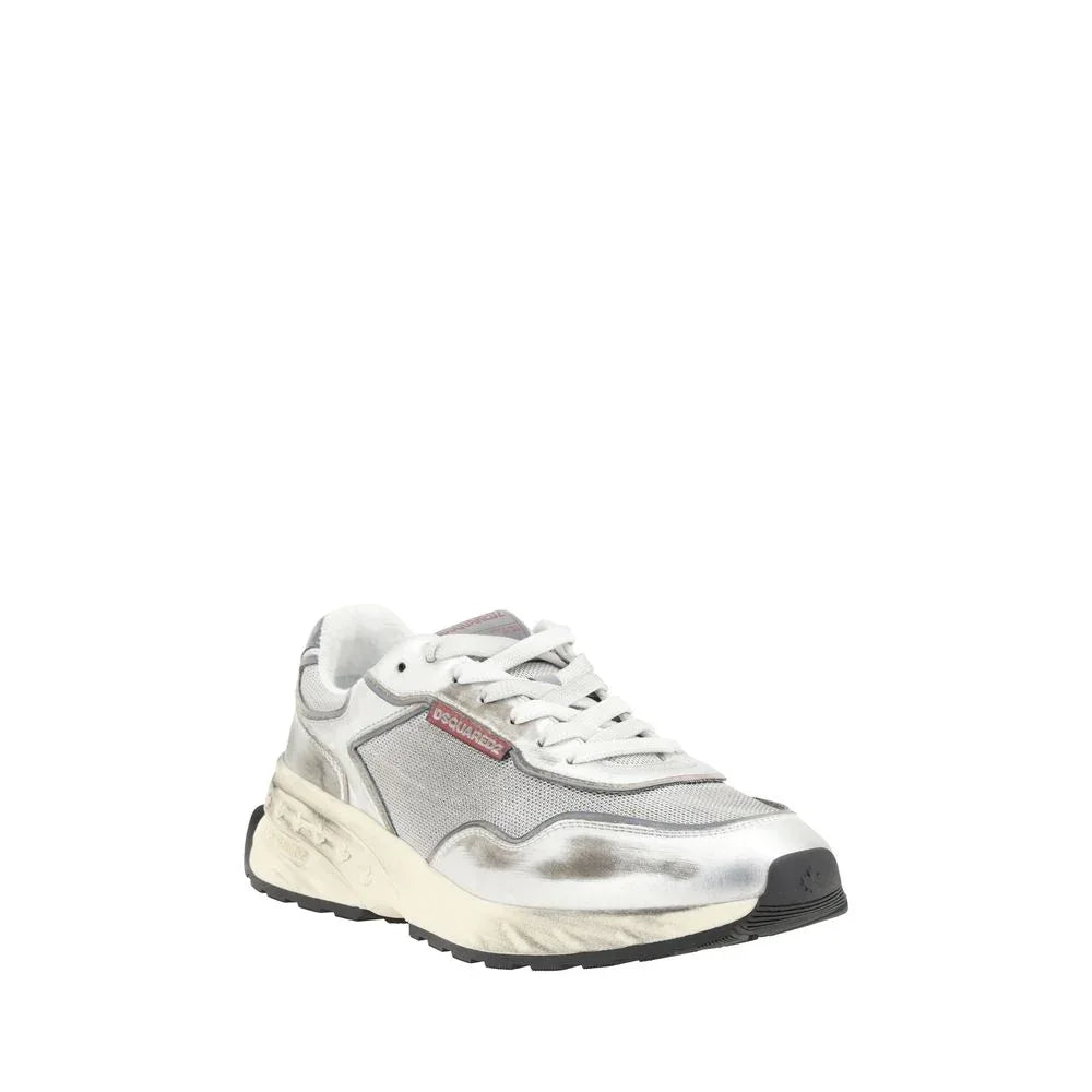 Dsquared² White Calf Leather Bos Taurus Sneakers Secondary image