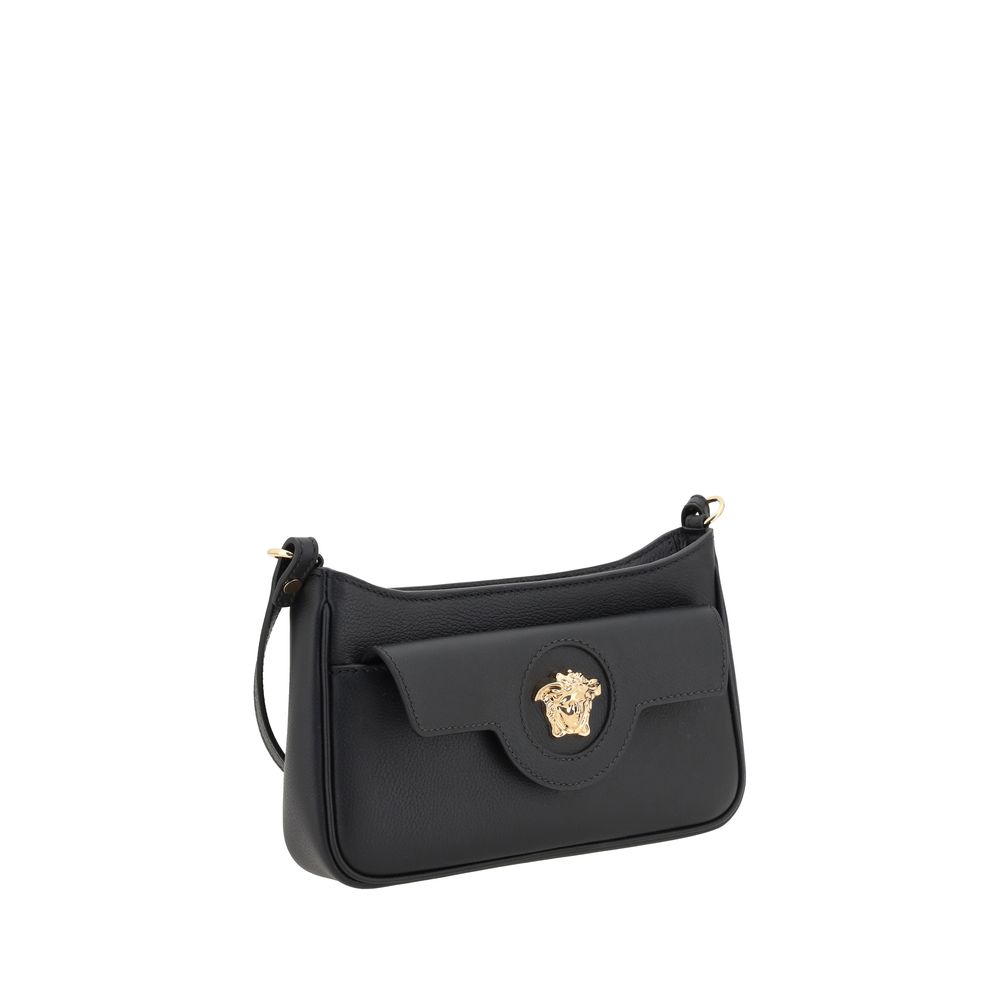 Versace Black Calf Leather Bos Taurus Shoulder Bag Secondary image