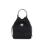 Versace Black Fabric Backet Bag