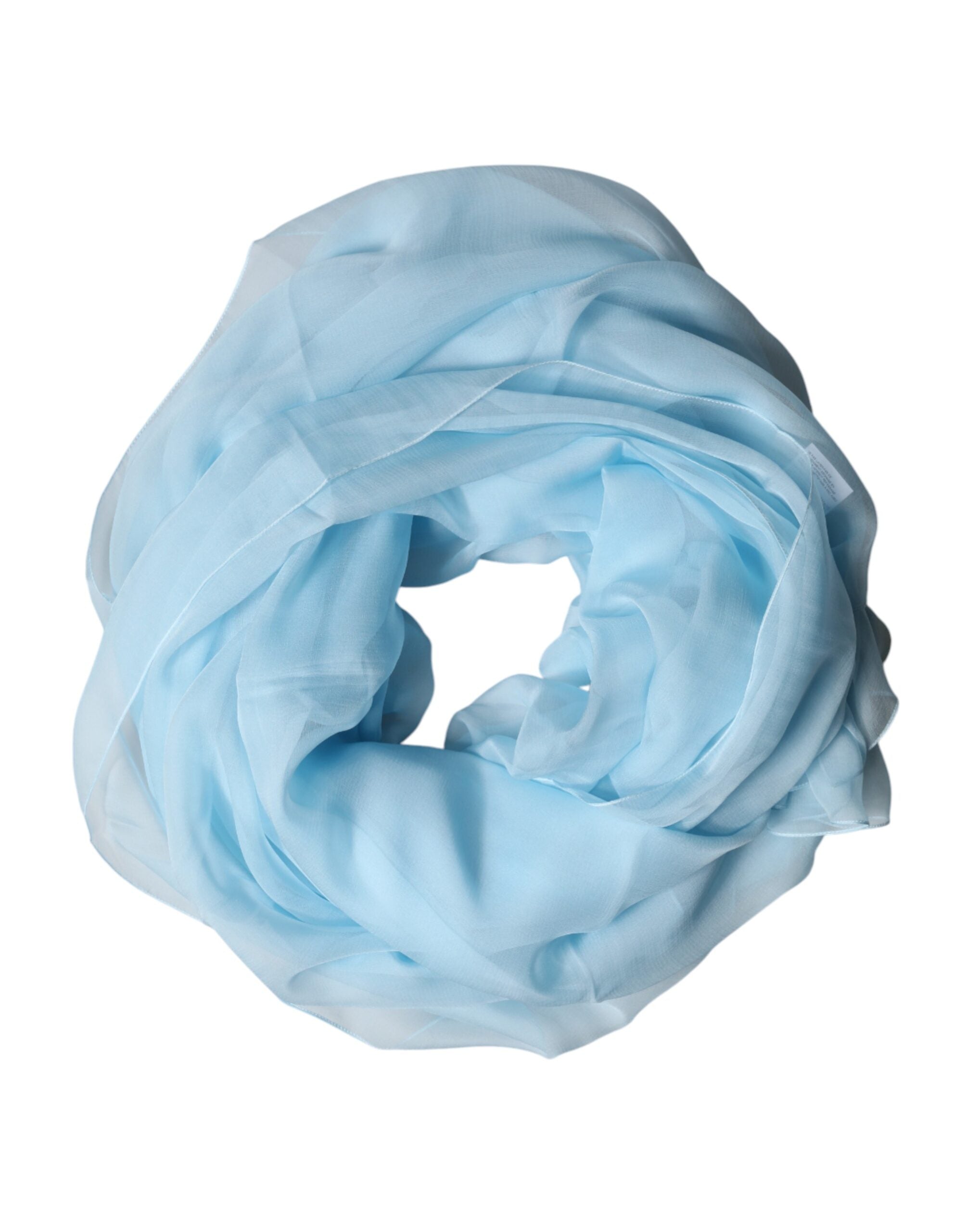 Dolce & Gabbana Light Blue Stole Silk Neck Wrap Shawl Scarf for Men