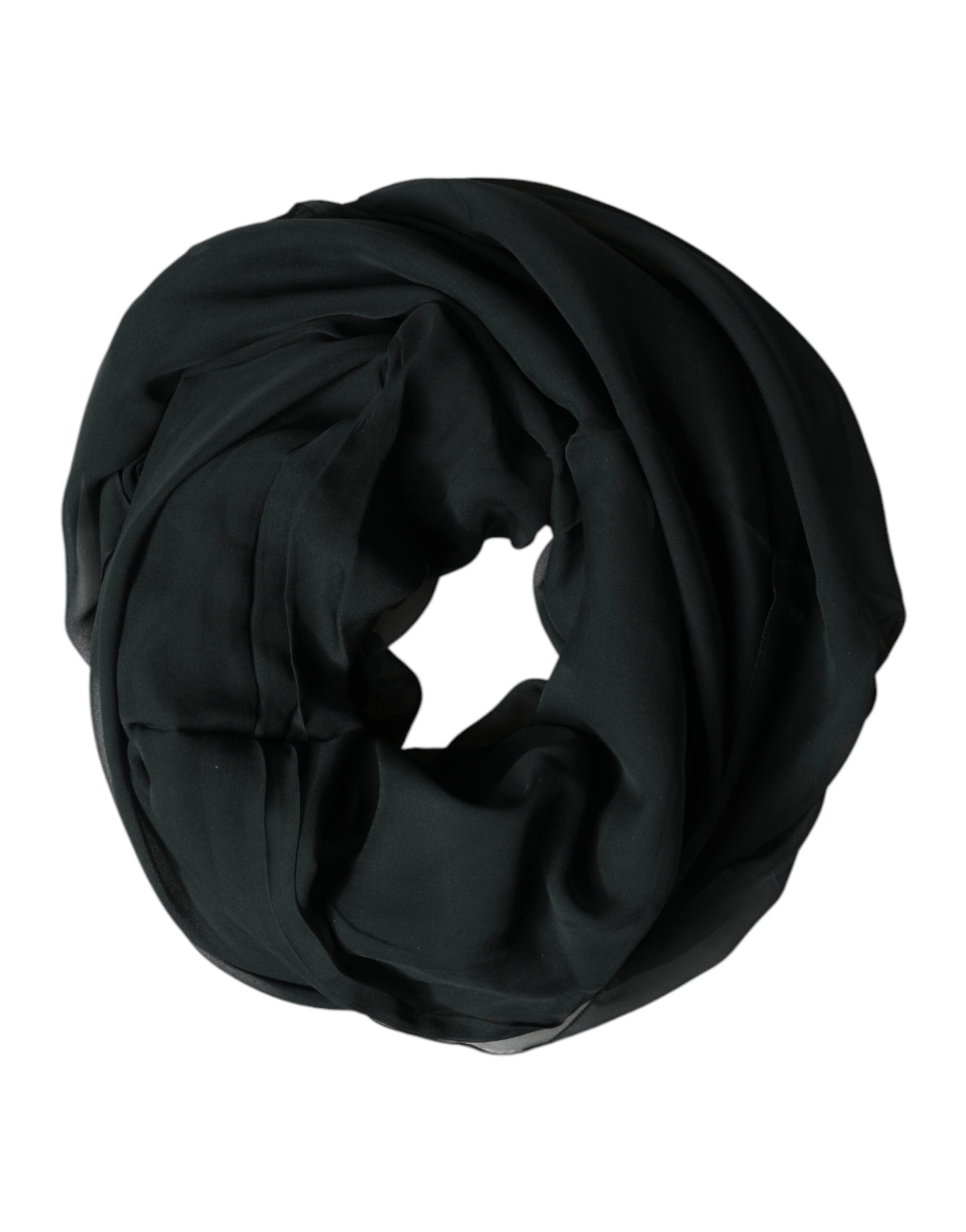 Dolce & Gabbana Dark Green Stole Silk Neck Wrap Shawl Scarf for Men