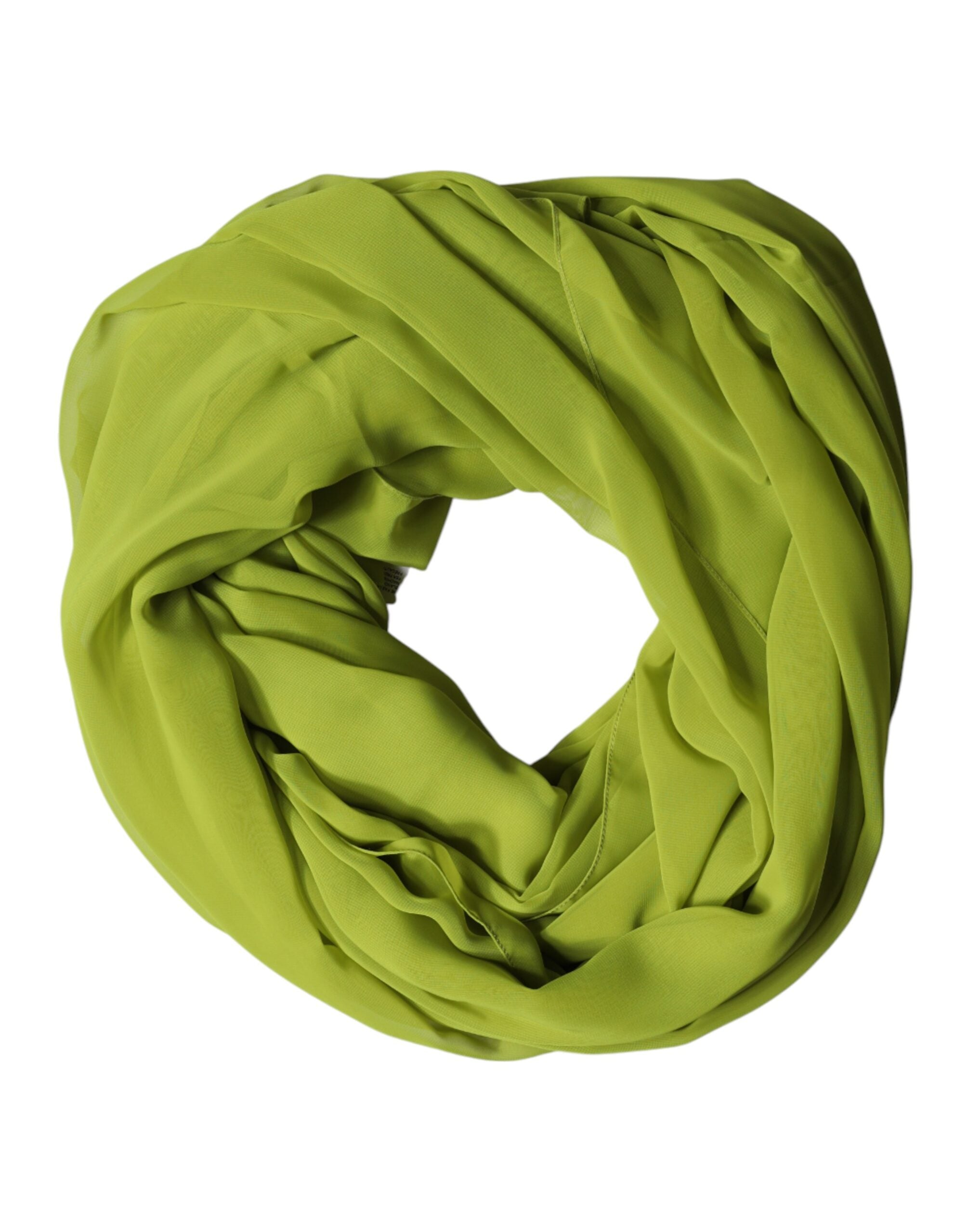 Dolce & Gabbana Green Polyester Stole Neck Wrap Shawl Scarf for Men