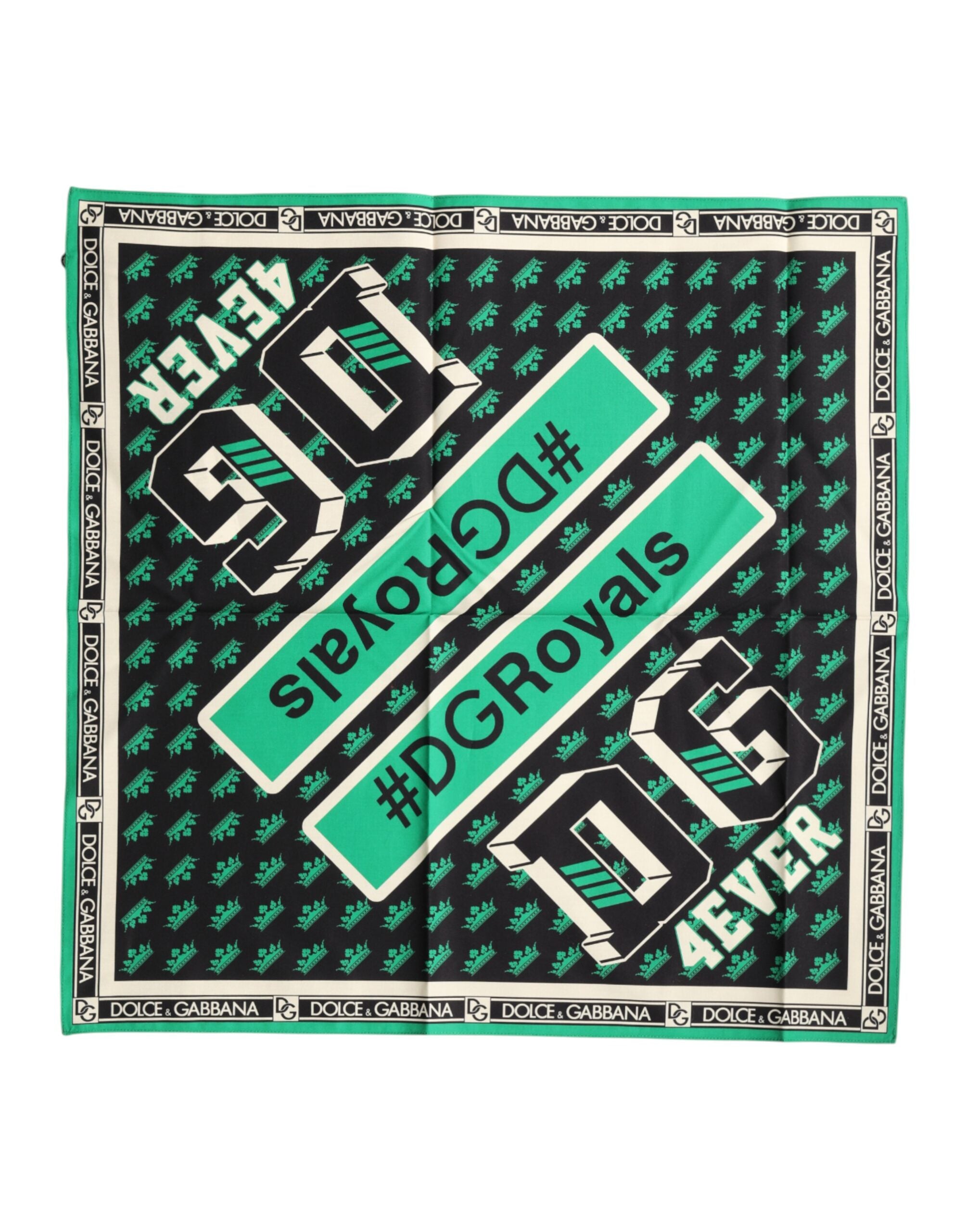 Dolce & Gabbana Multicolor #DGRoyals Square Foulard 50.5cm x 50cm Scarf for Men
