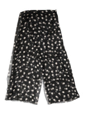 Dolce & Gabbana Black Polka Dot Silk Neck Wrap Shawl 205cm x 137cm Scarf