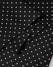 Dolce & Gabbana Black Polka Dot Neck Wrap Foulard 133.5cm x 12.5cm Scarf