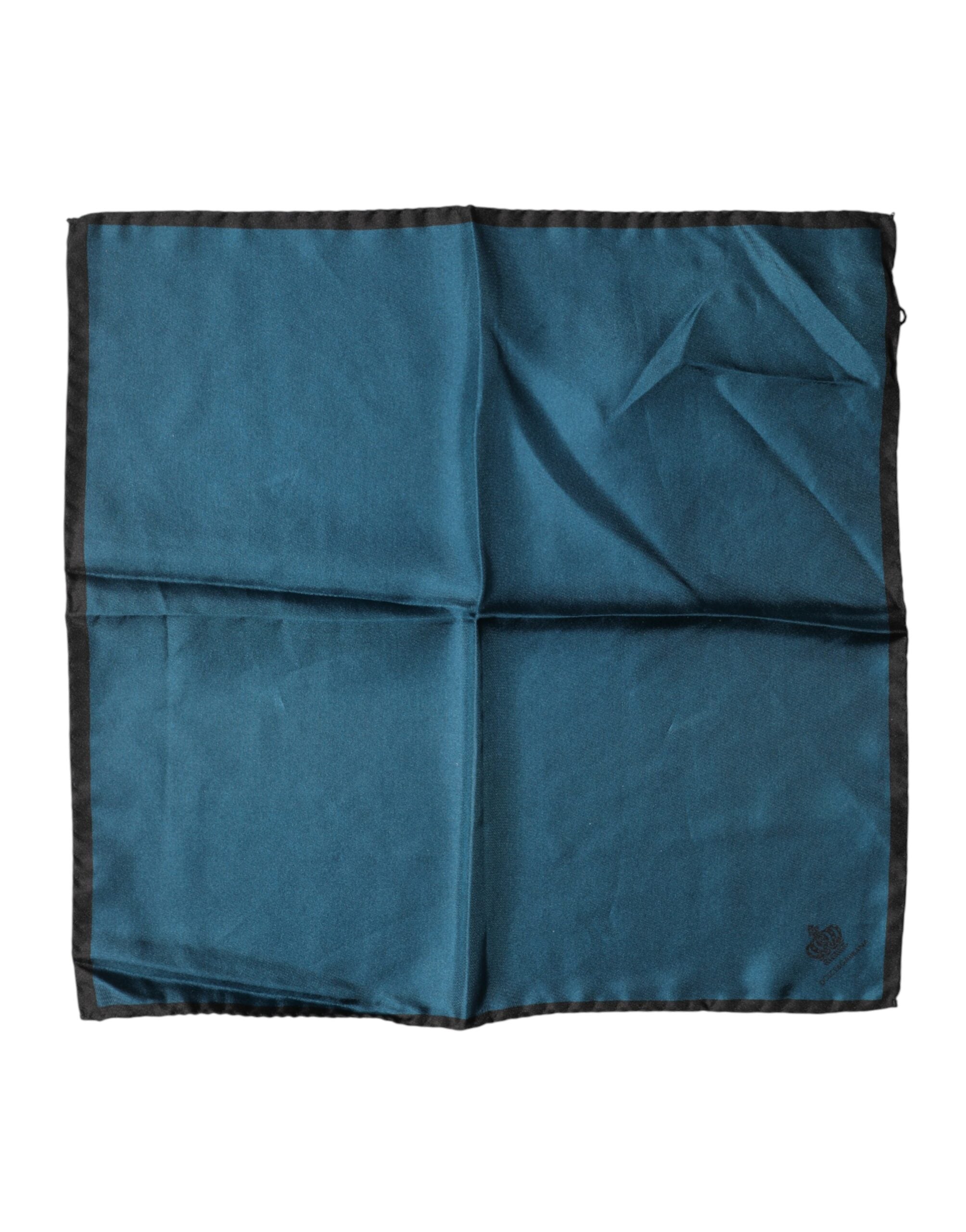 Dolce & Gabbana Blue Silk Square Pocket Handkerchief Scarf for Men
