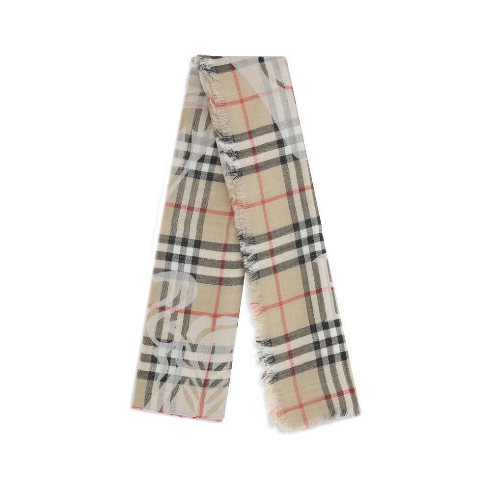 Burberry Beige Wool Scarf Secondary image