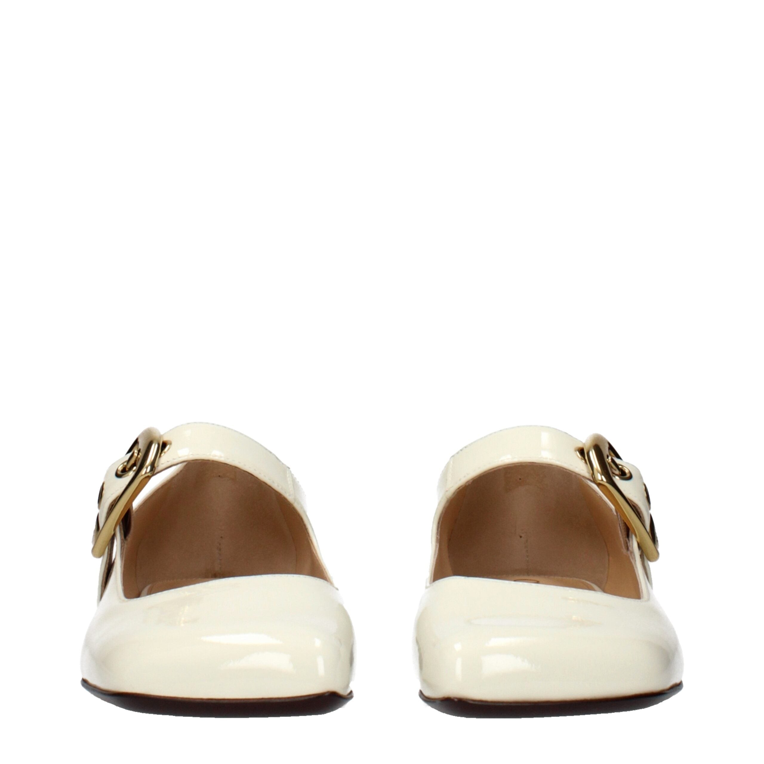 Chloé Beige Leather Ballet Flats
