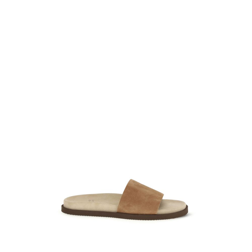 Brunello Cucinelli Beige Lamb Ovis Aries Aries Sandals
