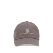 Brunello Cucinelli Brown Cotton Cap (Baseball Hat)