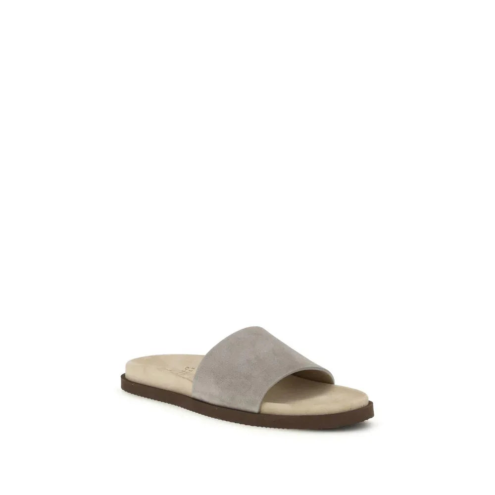 Brunello Cucinelli Gray Lamb Ovis Aries Aries Sandals Secondary image