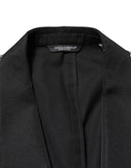 Dolce & Gabbana Black Jazz Club Silk Single Breasted Blazer