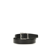 Prada Black Calf Leather Bos Taurus Regular Belt