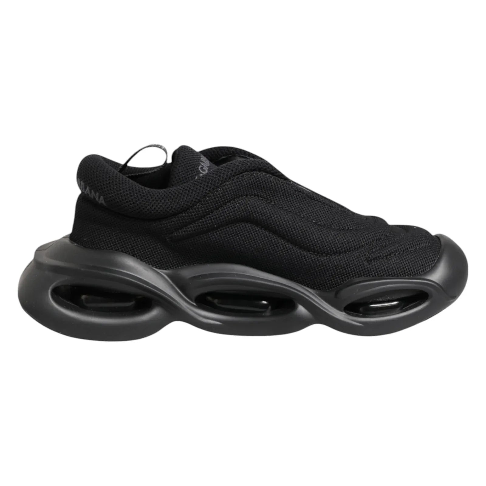 Dolce & Gabbana Black Slip On Low Top Wave Sneakers Shoes - Zachava