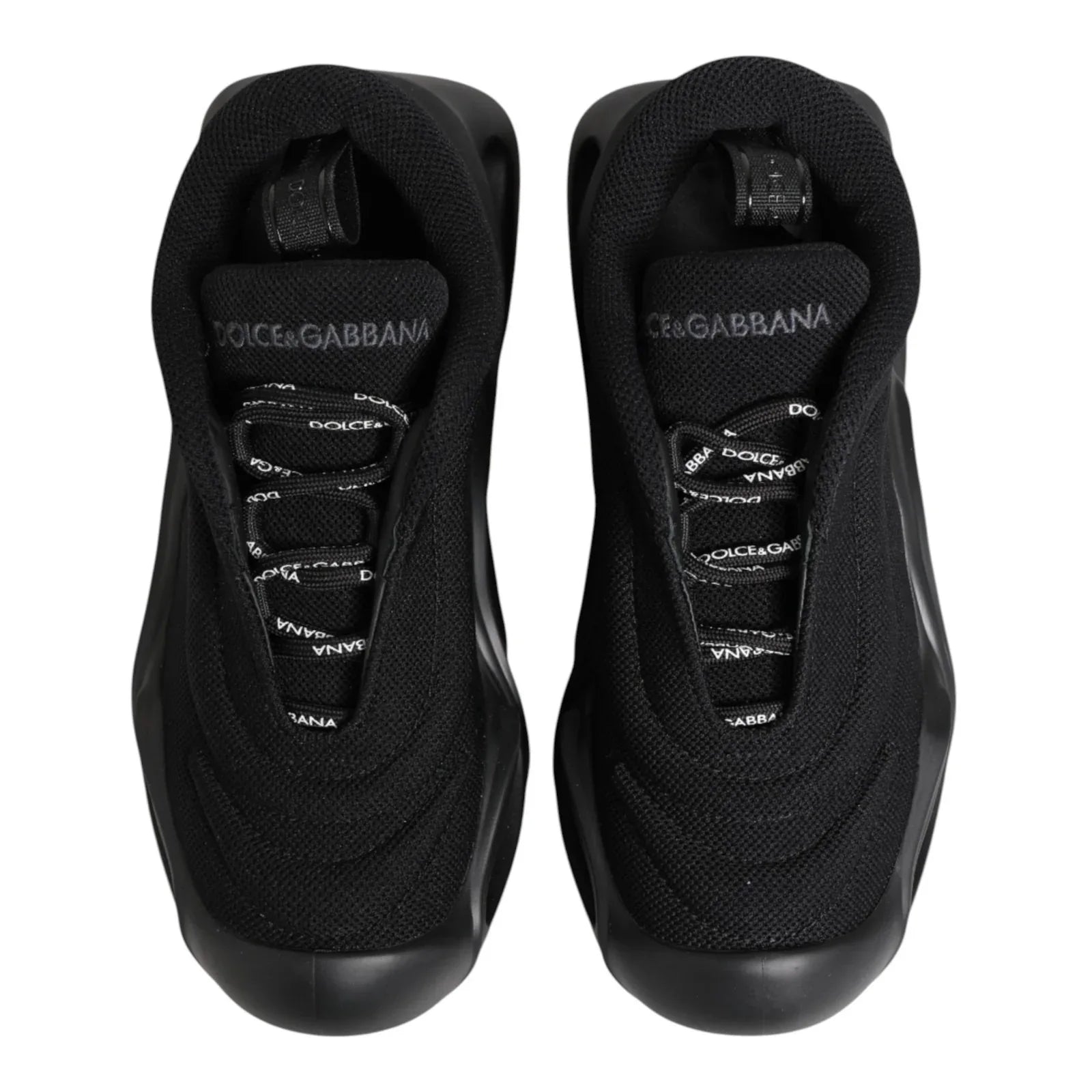 Dolce & Gabbana Black Slip On Low Top Wave Sneakers Shoes - Zachava