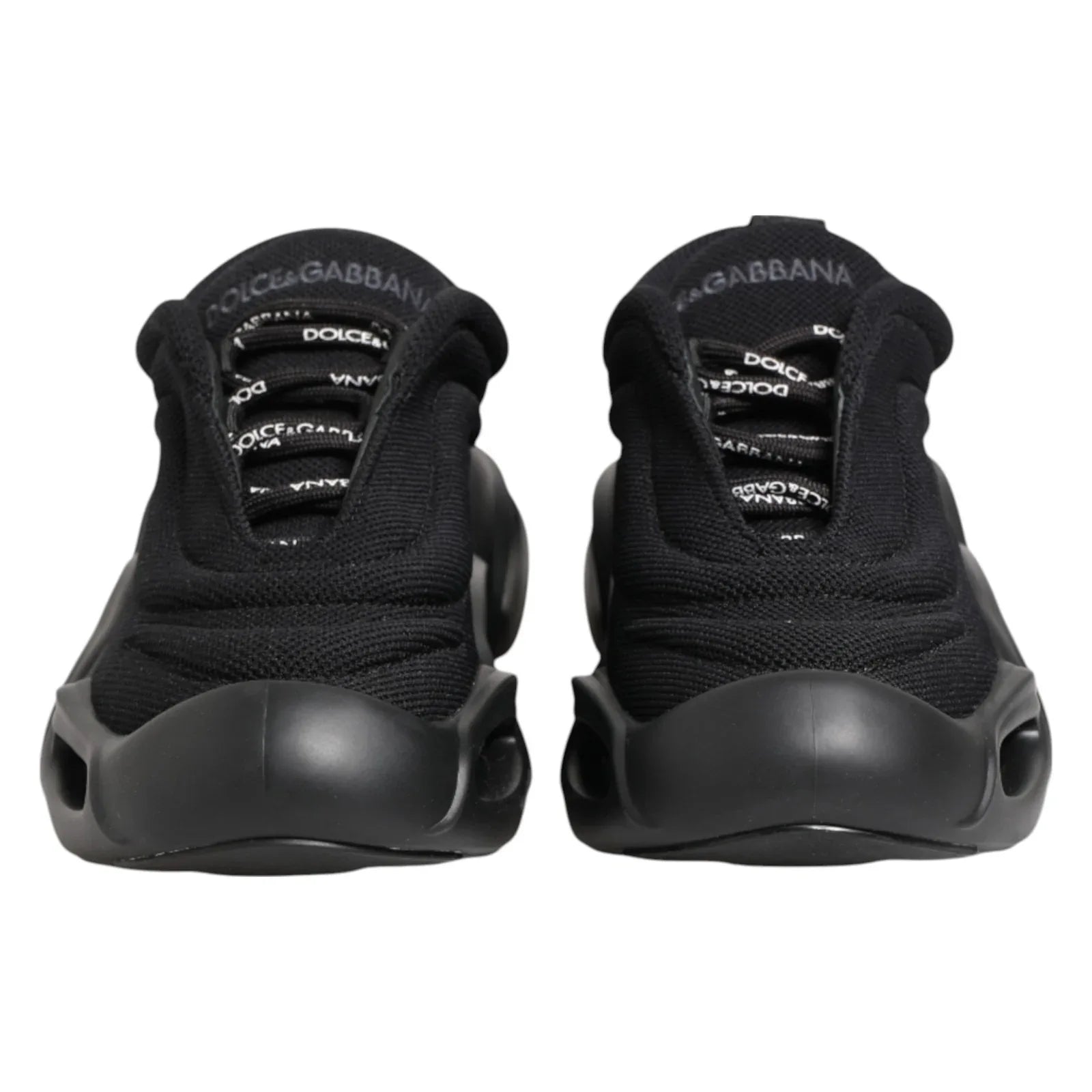 Dolce & Gabbana Black Slip On Low Top Wave Sneakers Shoes - Zachava