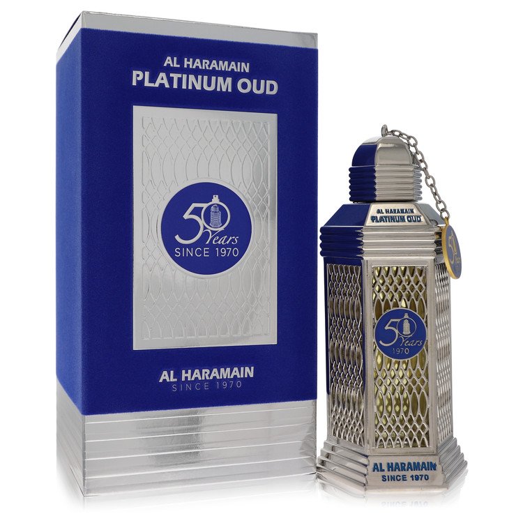 Al Haramain 50 Years Platinum Oud Eau De Parfum Spray (Unisex) By Al Haramain - Zachava.com