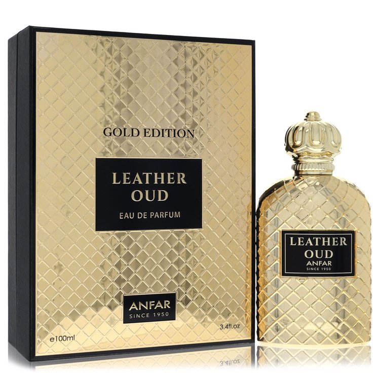 Anfar Leather Oud Gold Edition Eau De Parfum Spray By Anfar, Cologne for Men, available at zachava.com