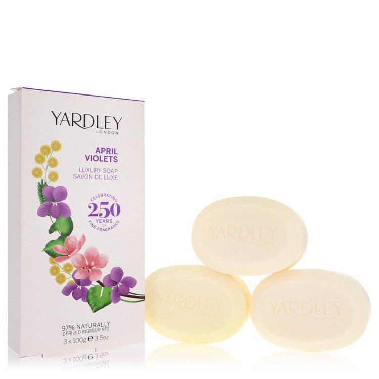 April Violets 3 x 3.5 oz Soap By Yardley London - Zachava.com