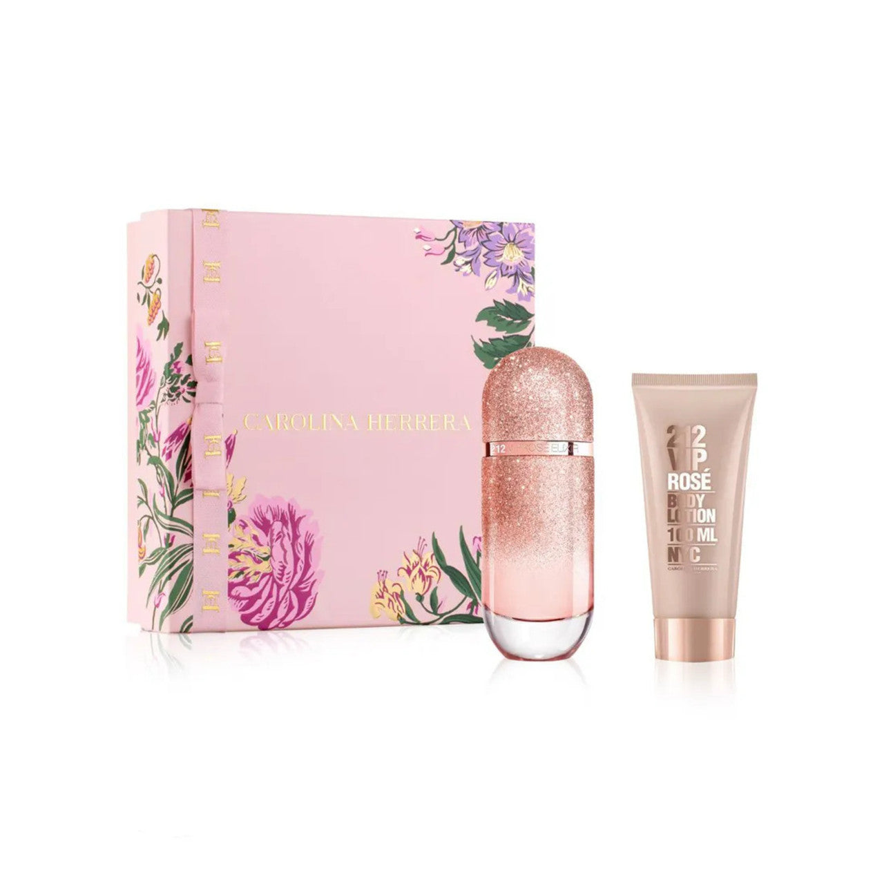 CAROLINA HERRERA 212 VIP ROSE 2 PCS SET FOR WOMEN: 2.7 EAU DE PARFUM SPRAY + 3.4 BODY LOTION Main image