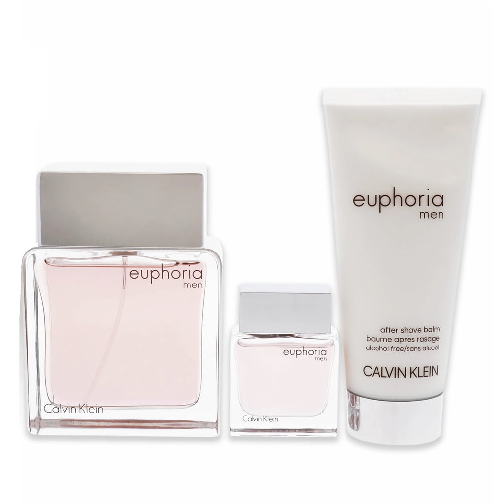 EUPHORIA 3 PCS SET FOR MEN:  3.3 EAU DE TOILETTE SPRAY + 3.3 AFTER SHAVE BALM + 15 ML EAU DE PARFUM MINI
