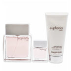 Euphoria 3 Pcs Set For Men:  3.3 Eau De Toilette Spray + 3.3 After Shave Balm + 15 Ml Eau De Parfum Mini