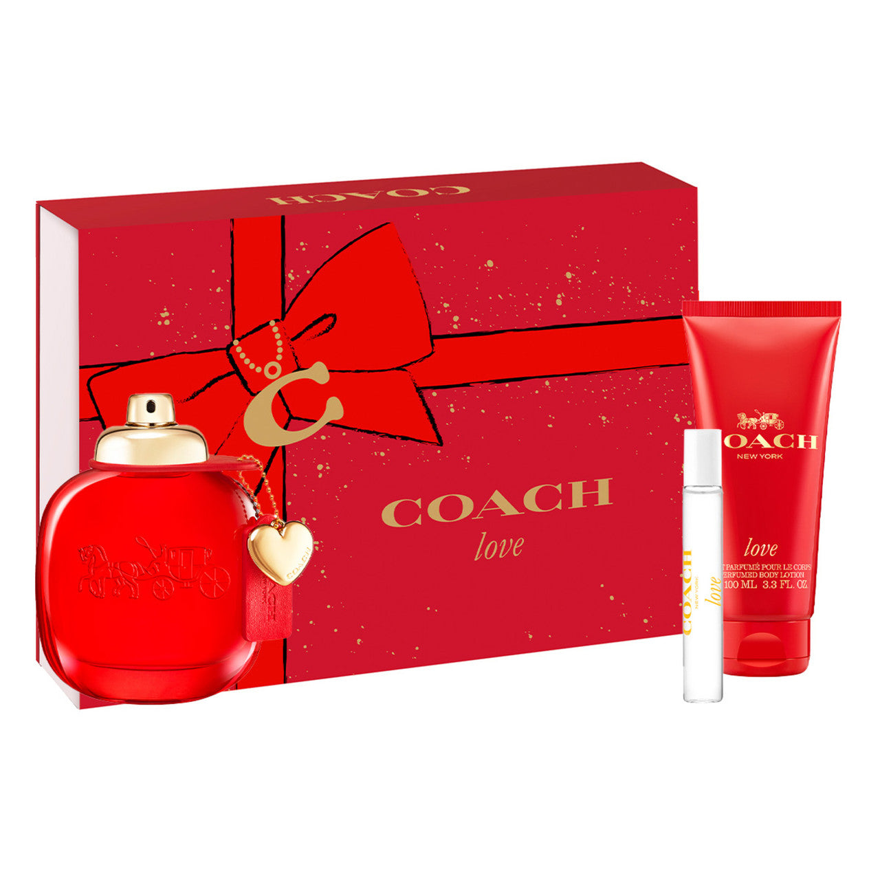 COACH LOVE 3 PCS SET FOR WOMEN: 3 OZ EAU DE PARFUM SPRAY + 0.25 EAU DE PARFUM SPRAY + 3.3 BODY LOTION Main image