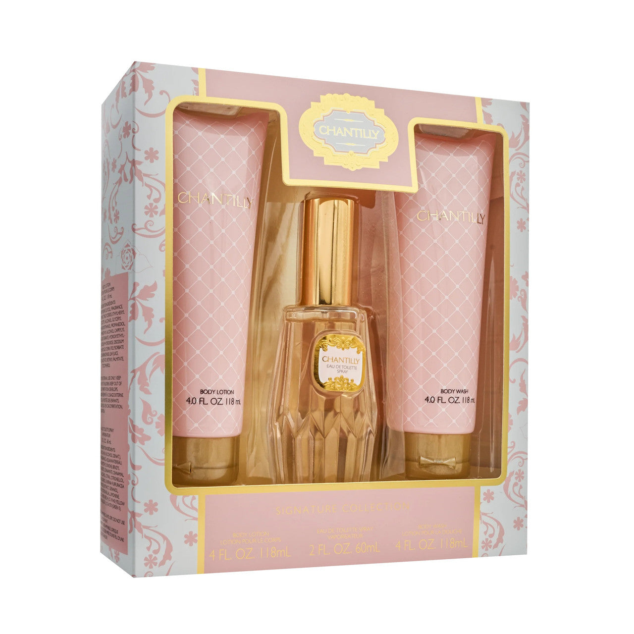 CHANTILLY 3 PCS SET FOR WOMEN: 2 OZ EAU DE TOILETTE SPRAY + 4 OZ BODY LOTION + 4 OZ BODY WASH Main image