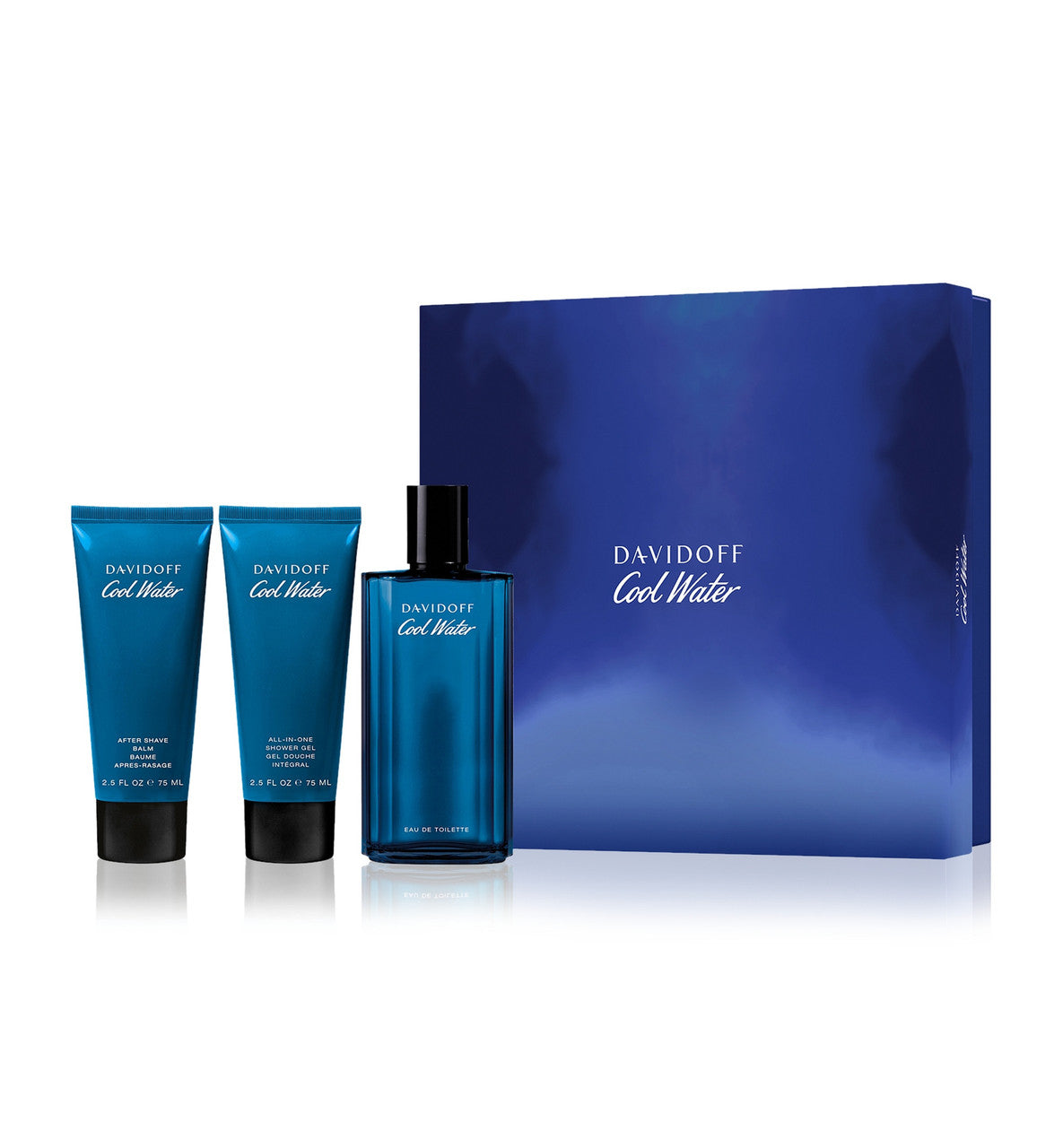 COOL WATER 3 PCS SET FOR MEN: 4.2 EAU DE TOILETTE SPRAY + 2.5 SHOWER GEL + 2.5 AFTER SHAVE BALM Main image