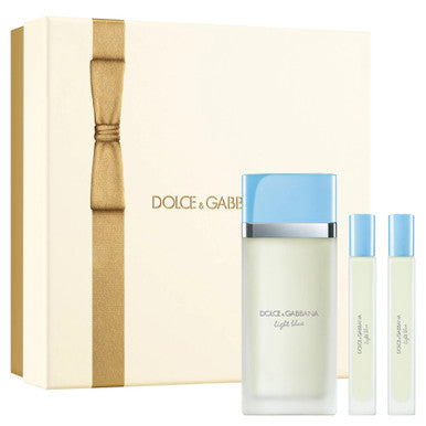 Dolce & Gabbana Light Blue 3 Pcs Set For Women: 3.38 Eau De Toilette Spray + 2 * 0.33 Eau De Toilette Spray
