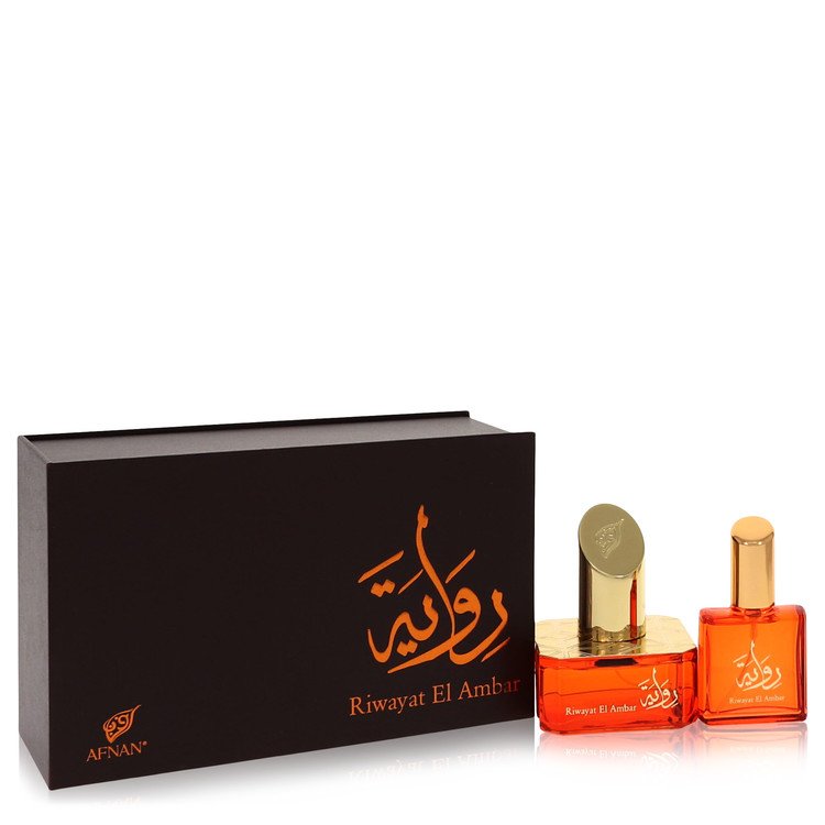 Riwayat El Ambar Eau De Parfum Spray + Free .67 oz Travel EDP Spray By Afnan - Zachava.com