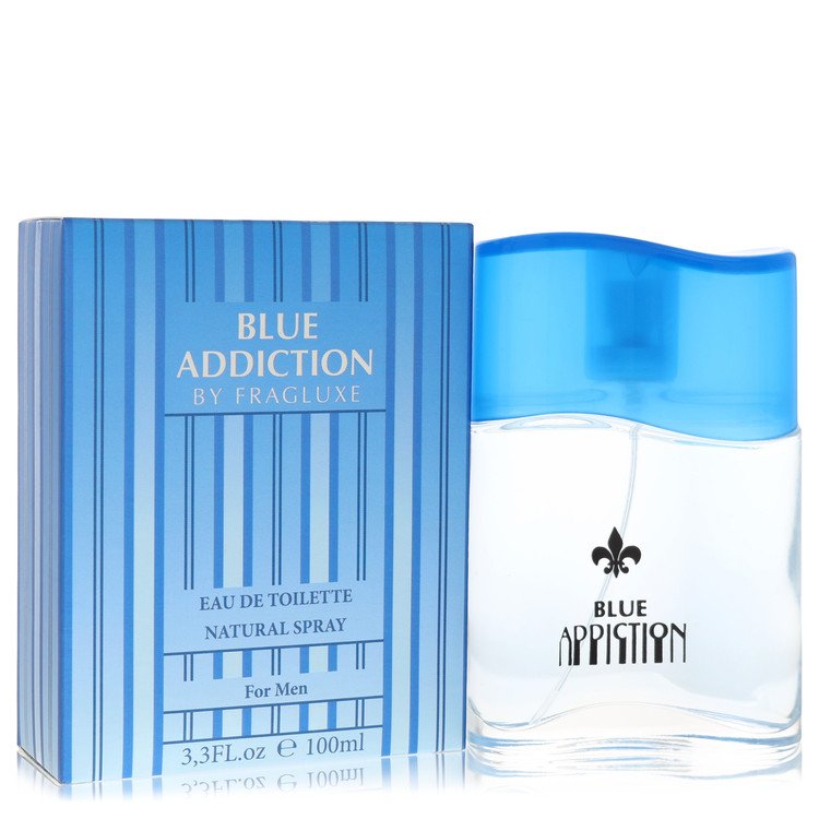 Fragluxe Blue Addiction Eau De Toilette Spray By Fragluxe, Cologne for Men, available at zachava.com