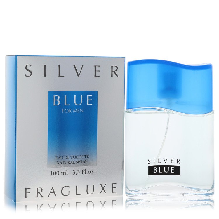 Fragluxe Silver Blue Eau De Toilette Spray By Fragluxe, Cologne for Men, available at zachava.com