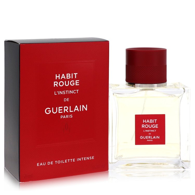 Habit Rouge L'instinct Eau De Toilette Intense Spray By Guerlain, Cologne for Men, available at zachava.com