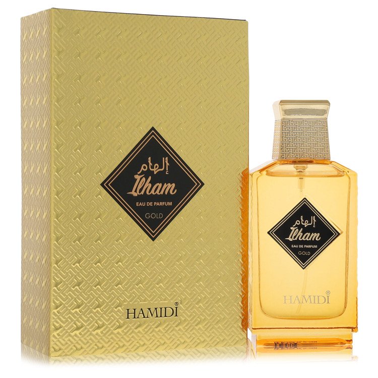 Hamidi Ilham Gold Eau De Parfum Spray By Hamidi, Cologne for Men, available at Zachava.com.