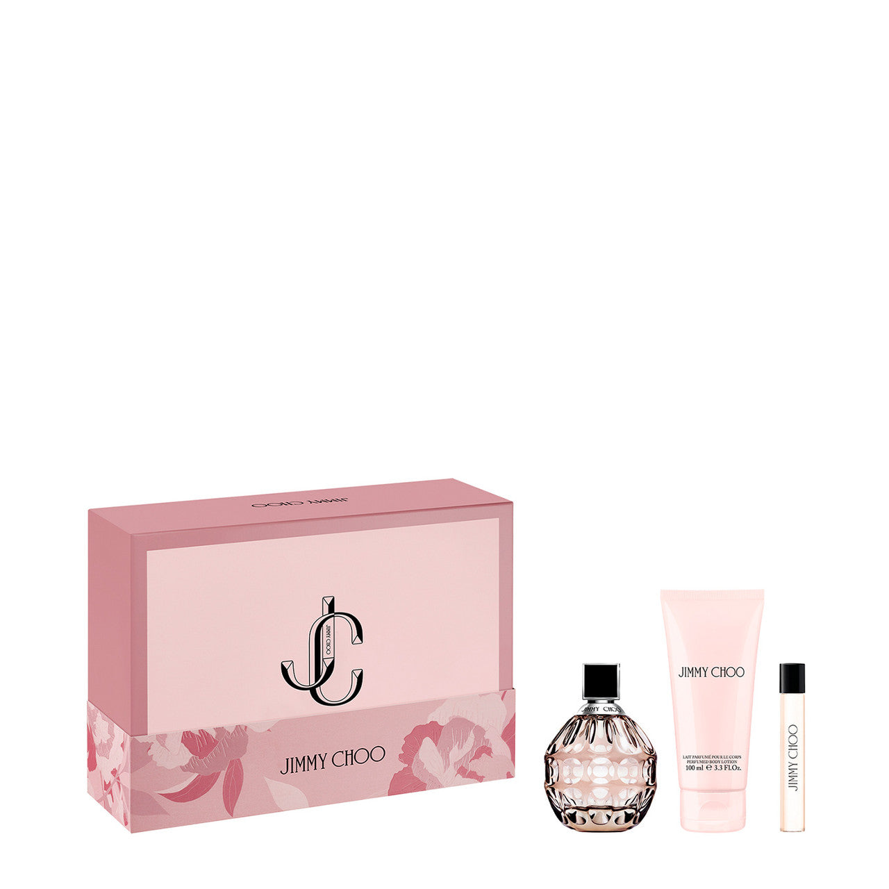 JIMMY CHOO 3 PCS SET FOR WOMEN: 3.3 EAU DE PARFUM SPRAY + 0.25 EAU DE PARFUM SPRAY + 3.3 BODY LOTION Main image